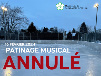 ANNULATION - PATINAGE MUSICAL - 16 FÉVRIER 2024 | Municipalité de Saint ...