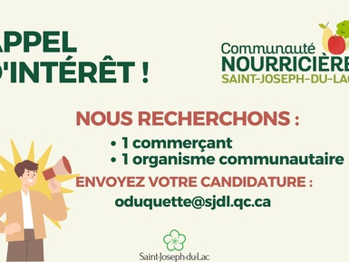Appel d'intérêt - Comité communauté nourricière | Municipalité de Saint ...